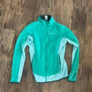Patagonia Turquoise and Gray Fleece Jacket